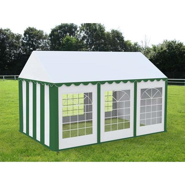 Cort Evenimente Economy, Pvc Verde-Alb, 4x6 m - Corturi24