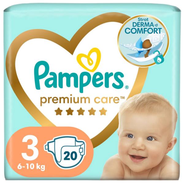 Scutece pentru Bebelusi - Pampers Premium Care, marimea 3 (6-10 kg), 20 buc