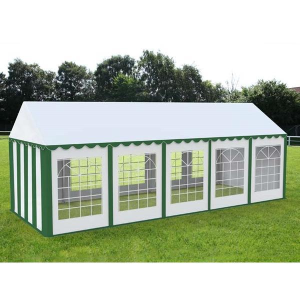 Cort Evenimente Economy, Pvc Verde-Alb, 4x10 m - Corturi24