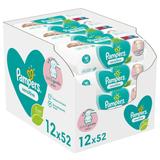 Servetele Umede pentru Pielea Sensibila a Bebelusilor - Pampers Sensitive Soft& Gentle Clean, 12x 52 buc