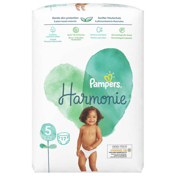 Scutece pentru Bebelusi - Pampers Harmonie, marimea 5 (11-16 kg), 17 buc