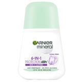 Deodorant Antiperspirant Roll-on - Garnier Mineral 6-in-1 Protection 48H, Skin + Clothes, 50 ml