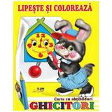 Ghicitori - Iepure - Lipeste si coloreaza. Carte cu abtibilduri, editura Biblion