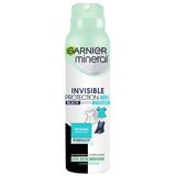 Deodorant Antiperspirant Spray - Garnier Mineral Invisible Protection 48h Black White Colors Clean Cotton, 150 ml