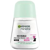 Deodorant Antiperspirant Roll-on - Garnier Mineral Invisible Protection 48h Black White Colors Floral Touch, 50 ml