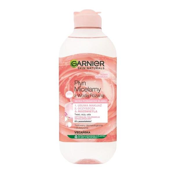 Apa Micelara Imbogatita cu Apa de Trandafir pentruTen Tern si Sensibil - Garnier Skin Naturals, 400 ml
