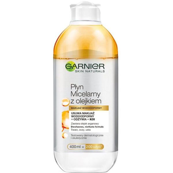 Apa Micelara Bifazica cu Ulei de Argan - Garnier Skin Naturals Micellar Cleansing Water in Oil Non Greasy - Sensitive Skin, 400 ml