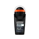 Deodorant Antiperspirant Roll-On pentru Barbati - L'Oreal Paris Men Expert Carbon Protect 5in1, 50 ml