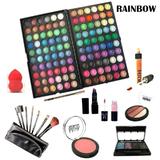 Kit makeup cu trusa 120 de culori nr 03 Rainbow