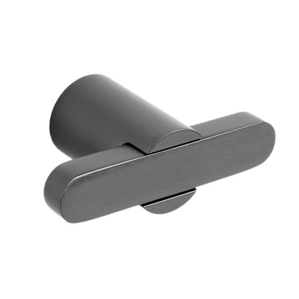 Buton pentru mobila Fusion, finisaj negru titan lustruit, 58x31.5 mm
