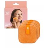 Dischete Reutilizabile pentru Indepartarea Machiajului - Ilu Makeup Remover Pads,  portocaliu, 3 buc