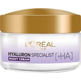 Crema de Noapte Antirid - L'Oreal Paris Hyaluron Specialist +HA, Replumping Moisturizing Care Night Cream Mask, 50 ml
