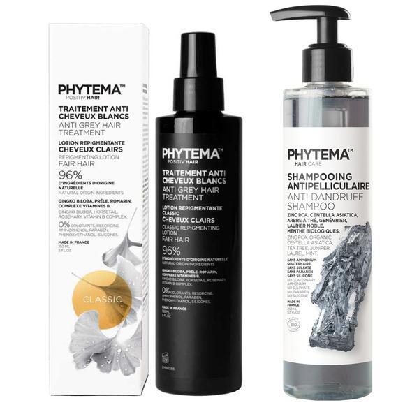 Set Tratament repigmentare, Classic, Positiv'Hair si Sampon BIO anti-matreata, Shampooing antipelliculaire, Phytema 150ml + 250ml