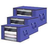 Set 3 Cutii pentru Depozitare si Organizare Teno®, 60 L / 84 L / 105 L, albastru