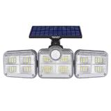 Lampa Solara Tripla 86 Led-uri Teno®, senzor de miscare, 3 moduri de iluminare, protectie IP65, Waterproof, exterior, negru