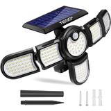 Lampa Solara Teno®, 6 Capete, senzor de miscare, 3 moduri de iluminare, protectie IP65, Waterproof, exterior, negru