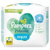 Servetele Umede Pentru Copii - Pampers Harmonie Aqua, 6 x 48 buc