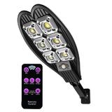 Lampa Solara Stradala 6 Led-uri Teno®, tip bec, rotunda, control prin telecomanda, exterior, negru