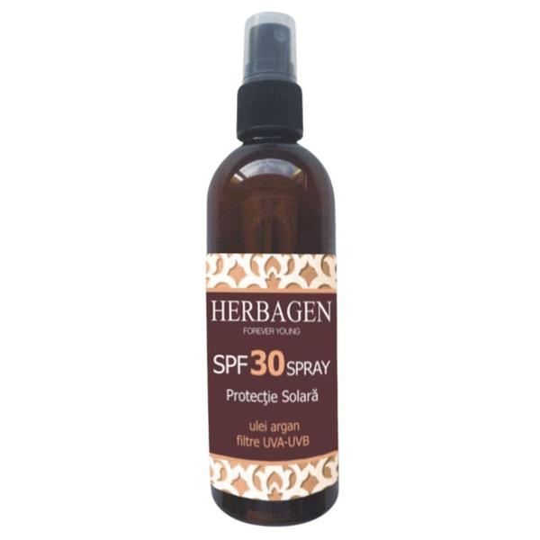 Spray cu Ulei de Argan pentru Protectie Solara SPF30 Herbagen, 150 ml