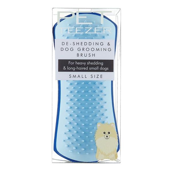 Perie de Par pentru Animale - Tangle Teezer Pet De-Shedding & Dog Grooming Brush Small Size, Blue, 1 buc