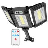 Lampa Solara Stradala 240 Led-uri Teno®, 3 capete, control prin telecomanda, waterproof, exterior, negru