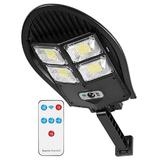 Lampa Solara Stradala 168 Led-uri Teno®, rotunda, control prin telecomanda, Waterproof, exterior, negru
