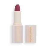 Ruj de Buze Satinat - Makeup Revolution Lip Allure Soft Satin Lipstick, nuanta Berry Boss, 3.2 g