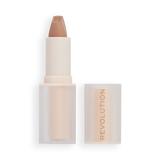 Ruj de Buze Satinat - Makeup Revolution Lip Allure Soft Satin Lipstick, nuanta Lover Nude, 3.2 g