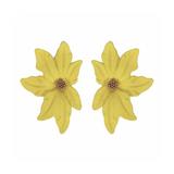 Cercei Kiley, galbeni, in forma de floare - Colectia Floral Paradise