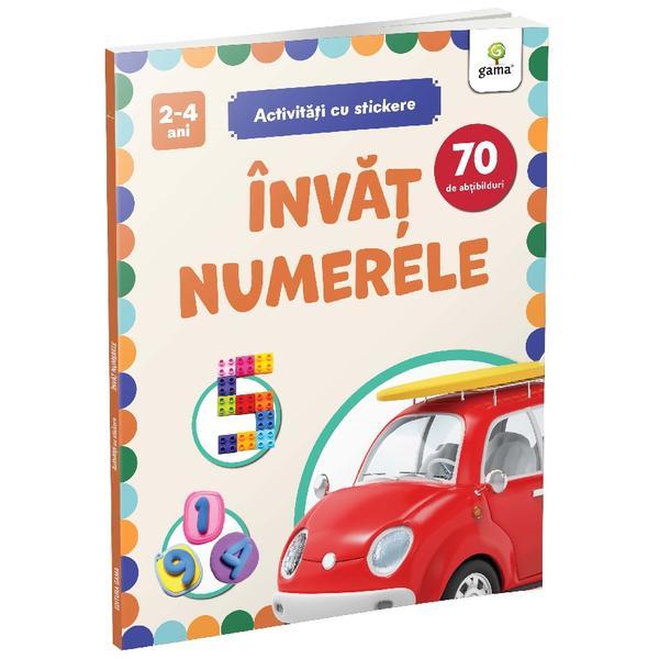 Invat numerele. Activitati cu stickere 2-4 ani, editura Gama