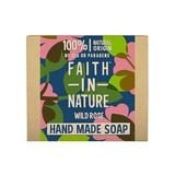 Sapun Natural Solid cu Trandafir Salbatic - Faith in Nature Hand Made Soap Wild Rose, 100 g