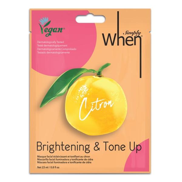 Masca Faciala Vegana Iluminatoare si Tonifianta cu Niacinamide si Extract de Citrice - Simply When Brightening & Tone Up Citron, 23 ml