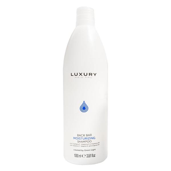 Sampon Hidratant - Back Bar Moisturizing Shampoo with Vitamic C, Vitamin E and Vitamin PP Luxury Hair Pro, Green Light, 1000 ml
