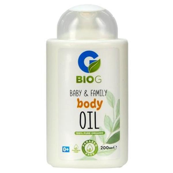 Ulei de corp organic pentru bebelusi Bio G Baby 200 ml cu Ulei de susan, Ulei de migdale și Propolis