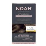 Vopsea de Par Permanenta fara Amoniac pe Baza de Ulei - Noah Color in Oil, nuanta 7.15 Blond Ciocolatiu Rece (Ice Chocolate Blond), 135 ml