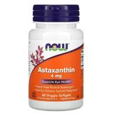 Supliment alimentar Now Foods, Astaxanthin, 4 mg, 60 capsule vegetariene