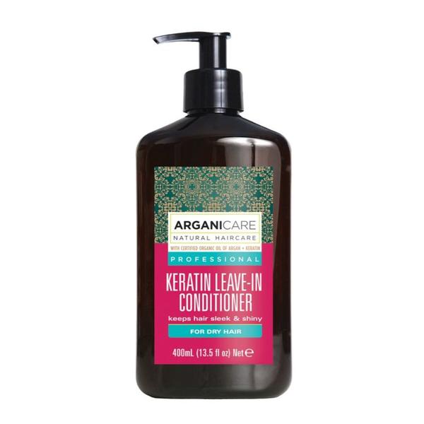 Balsam Fara Clatire cu Keratina pentru Par Uscat - Arganicare Keratin Leave-In Conditioner For Dry Hair, 400 ml