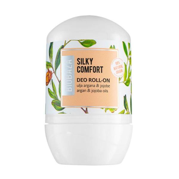 Deodorant Natural pe Baza de Piatra de Alaun pentru Femei cu Shea si Jojoba - Biobaza Deo Roll-On Silky Comfort, 50 ml