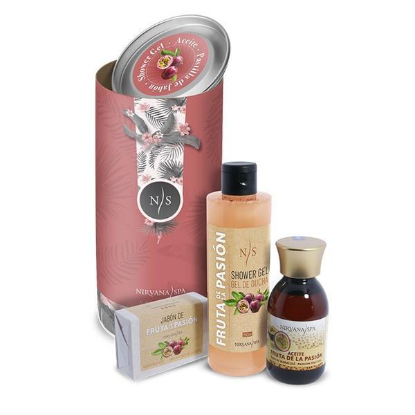 Set ingrijire, Gel de dus de fructul pasiunii 250 ml  + Ulei de fructul pasiunii 125 ml + Sapun 100 g
