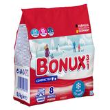 Detergent Manual Pudra 3 in 1 cu Parfum Proaspat de Iarna  pentru Rufe Albe - Bonux 3 in 1 Whites Powder Polar Ice Fresh, 400 g