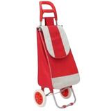 Carucior de cumparaturi pliabil, 38x20x96 Cm, 40 l, cu 2 roti, rosu