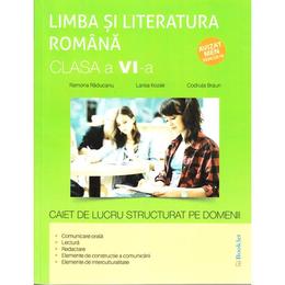Romana cls 6 caiet de lucru structurat pe domenii - ramona raducanu, larisa kozak, codruta braun