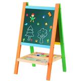 Tabla Multifunctionala, 115cm, Magnetica cu 2 fete Scris Desenat + Set Creta Colorata Marker Buret, din Lemn ecologic Study Drawing Board pentru copii prescolari