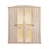 Dulap Roma 4 usi cu oglinzi 180 x 55 x 220 cm Mdf Sonoma