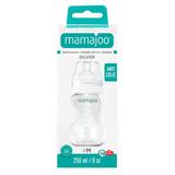Biberon 250 ml & Tetina Anti-Colici nr.2 /M - Mamajoo Silver, 1 buc