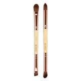 Set 2 Pensule Ecologice pentru Pleoape, Eyeliner si Sprancene, Capat Dublu - So Eco Eye Duo Brush Set, 1 set