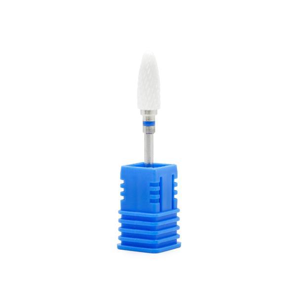 Capat pentru freza unghii ceramic, con, brau albastru