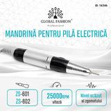 Mandrina freza electrica ZS-601, ZS-602, 25000 rpm, culoare neagra