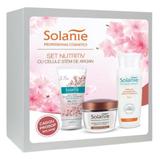 Set nutritiv cu Celule Stem de Argan - Solanie ( Crema zi 50 ml + Lotine 150 ml + Crema nutritiva 50 ml + Prosop ) 