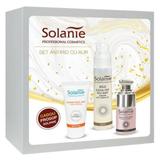 Set Antirid cu Aur - Solanie ( Crema noapte 50 ml + Crema exfolianta 50 ml + Ser 15 ml + Prosop ) 